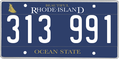 RI license plate 313991