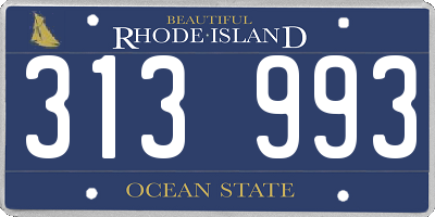 RI license plate 313993