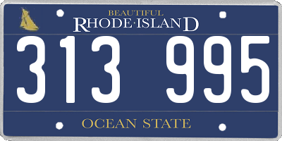 RI license plate 313995