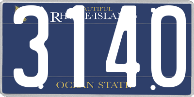 RI license plate 3140