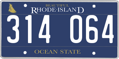 RI license plate 314064