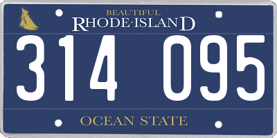RI license plate 314095
