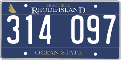 RI license plate 314097
