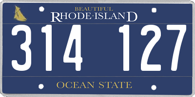 RI license plate 314127