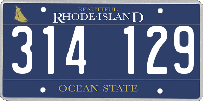 RI license plate 314129