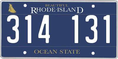 RI license plate 314131