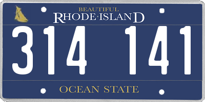 RI license plate 314141