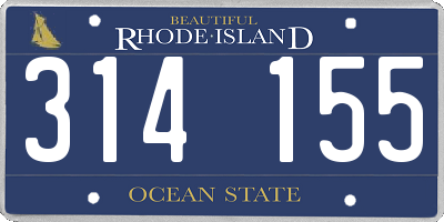 RI license plate 314155
