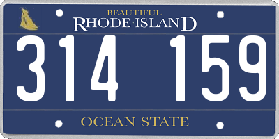 RI license plate 314159