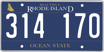 RI license plate 314170