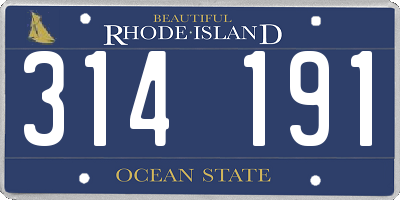 RI license plate 314191