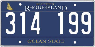 RI license plate 314199