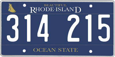 RI license plate 314215