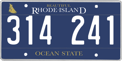 RI license plate 314241