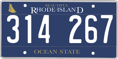 RI license plate 314267