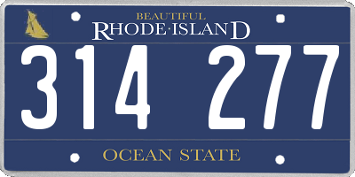 RI license plate 314277