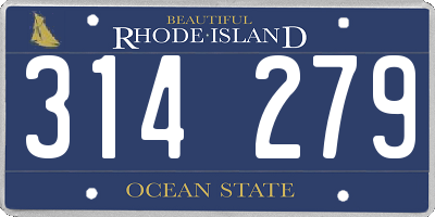 RI license plate 314279