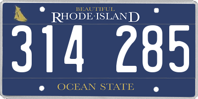 RI license plate 314285