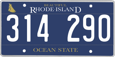RI license plate 314290