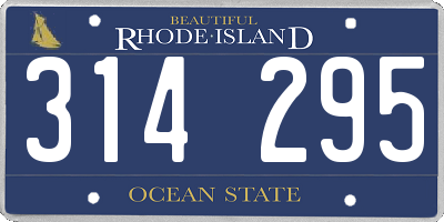 RI license plate 314295