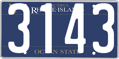 RI license plate 3143