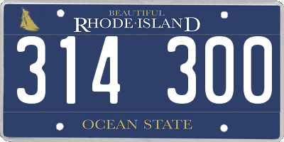 RI license plate 314300