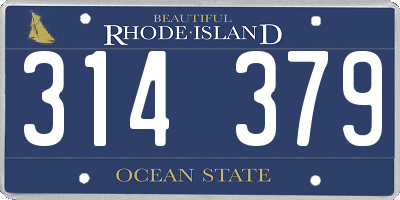 RI license plate 314379