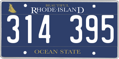 RI license plate 314395