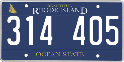 RI license plate 314405