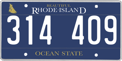 RI license plate 314409