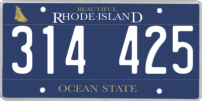 RI license plate 314425