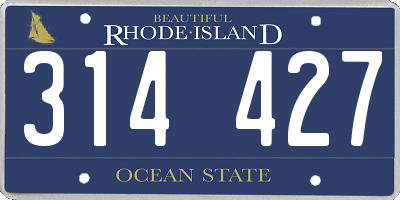 RI license plate 314427