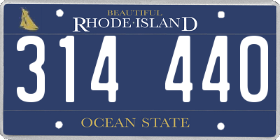 RI license plate 314440