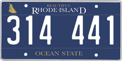 RI license plate 314441