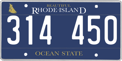RI license plate 314450