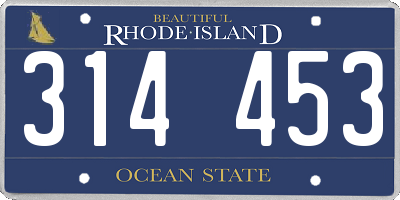 RI license plate 314453