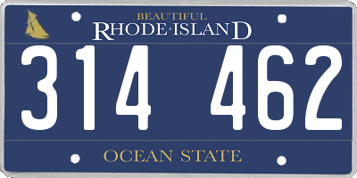 RI license plate 314462