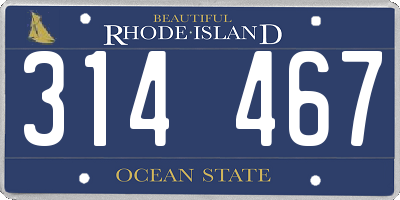 RI license plate 314467