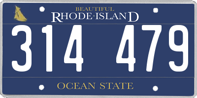RI license plate 314479