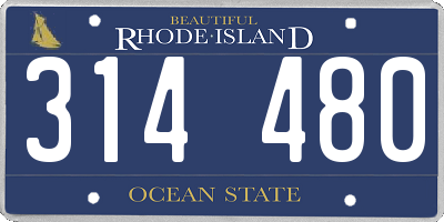 RI license plate 314480