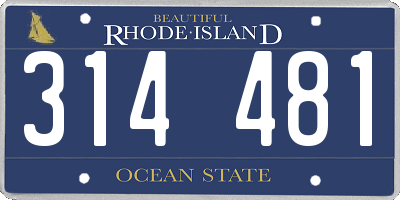 RI license plate 314481