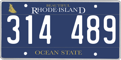 RI license plate 314489