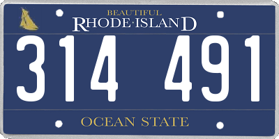 RI license plate 314491