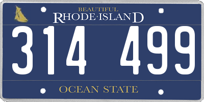 RI license plate 314499
