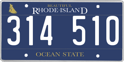 RI license plate 314510