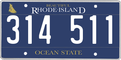 RI license plate 314511