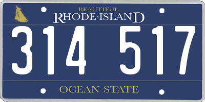 RI license plate 314517