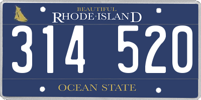 RI license plate 314520