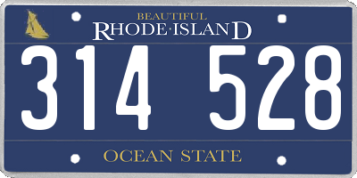 RI license plate 314528