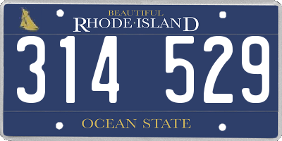 RI license plate 314529